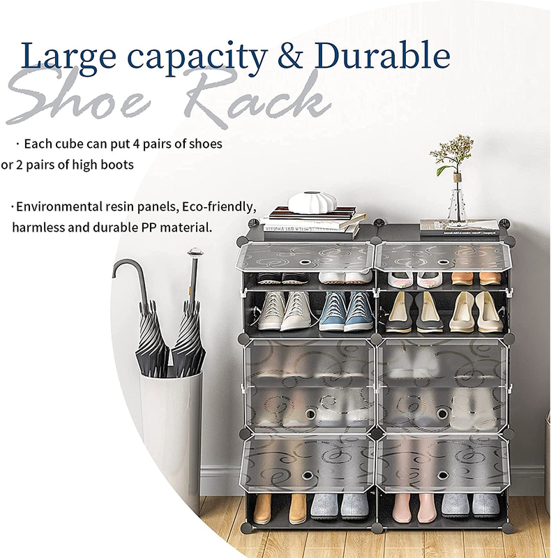 Aeitc 72 Pairs Shoe Racks Expandable Shoe Organizers