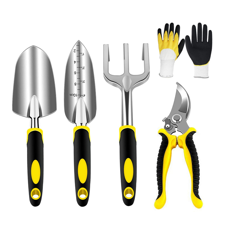 Agaky Garden Tool Set 5 Piece Aluminum Gardening Tools Kit