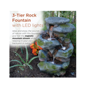 Alpine Corporation WIN582 Tall Outdoor Waterfall Fountain |With LED Lights