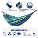 Anyoo Garden Cotton Hammock Comfortable Fabric Hammock with Tree Straps | 450lbs