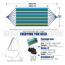 Anyoo Garden Cotton Hammock Comfortable Fabric Hammock with Tree Straps | 450lbs