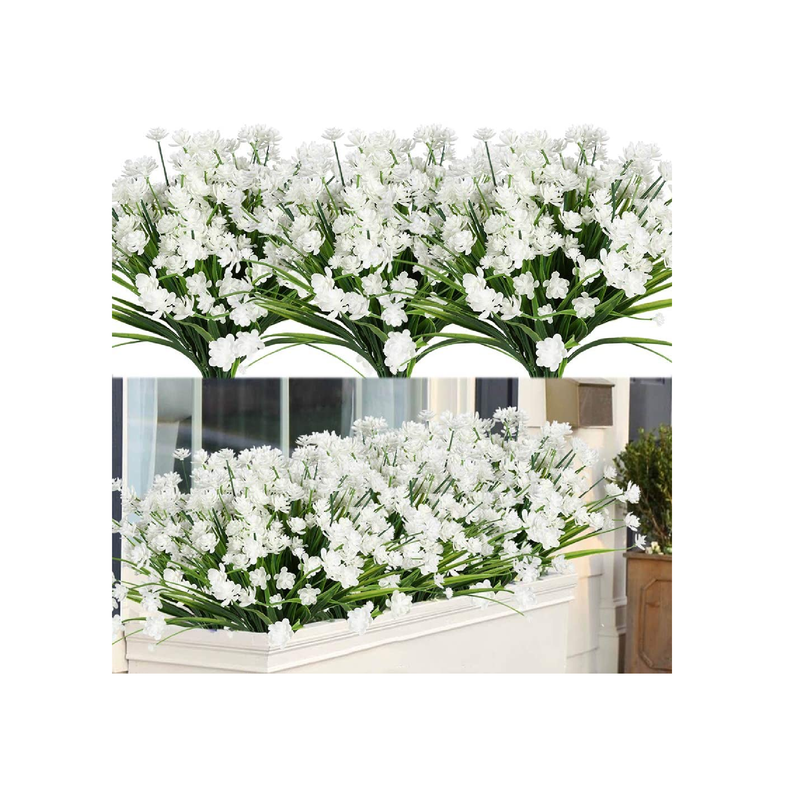 ArtBloom Artificial Flowers | UV Resistant | Synthetic Plastic Vegetation | Indoor and Outdoor Hanging Plants | Garden| Porch| Window| House| Wedding| Farm| Decor