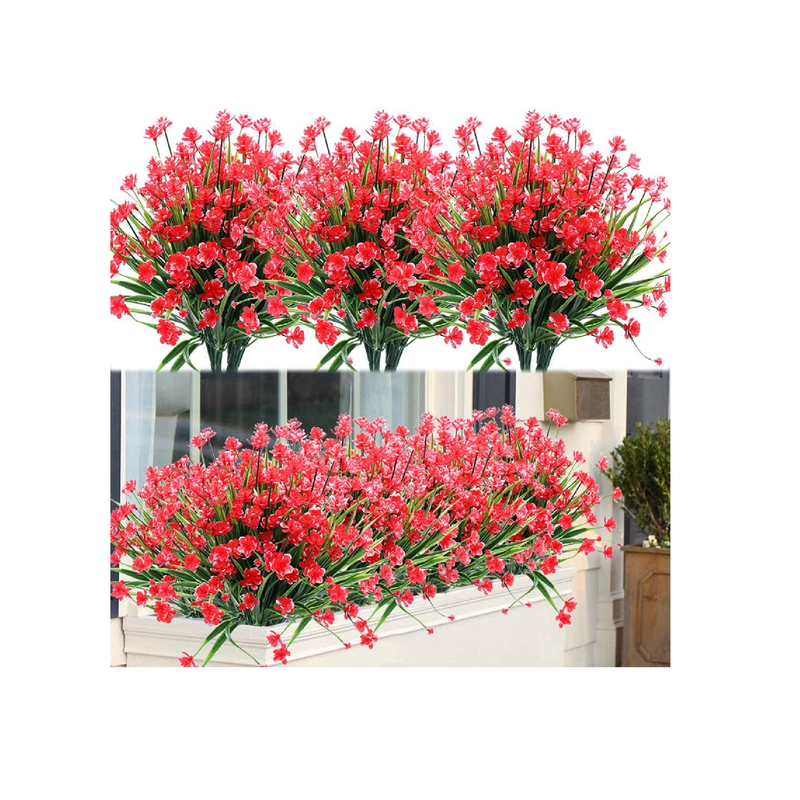 ArtBloom Artificial Flowers | UV Resistant | Synthetic Plastic Vegetation | Indoor and Outdoor Hanging Plants | Garden| Porch| Window| House| Wedding| Farm| Decor