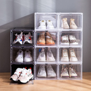 Attelite Clear Shoe Boxes Set of 8 Stackable Plastic Shoe Boxes with Clear Door