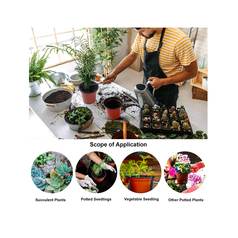 Augshy 110 Pcs 4" Plastic Plants Nursery Pot Seed Starting Pots