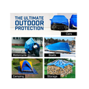 B-Air Grizzly Tarps - Large Multi-Purpose Waterproof Tarp Poly Cover - 5 Mil Thick Blue