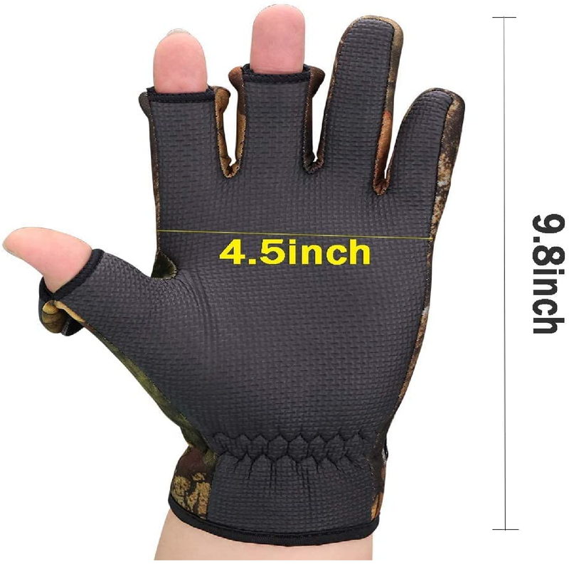 BB Hapeayou Neoprene Fingerless Fishing Gloves For Men And Women