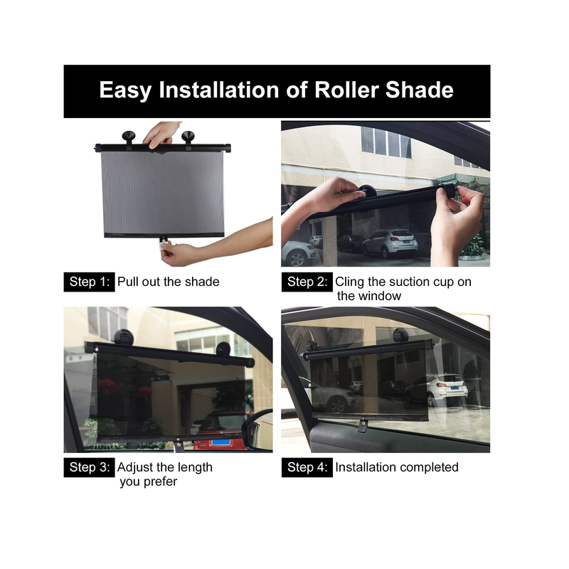 BOGI Car Window Sunshade | Rollable Protects Babies and Pets From UV Rays