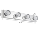 BRIVOLAT LED Vanity Lights 20W 4 Lamps Hollywood Style Bathroom