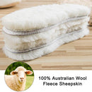 Bacophy | Genuine Thick Sheepskin Fleece Insoles for Women, Premium Warm Fluffy Wool Replacement Cozy Breathable Inner