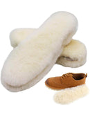 Bacophy | Genuine Thick Sheepskin Fleece Insoles for Women, Premium Warm Fluffy Wool Replacement Cozy Breathable Inner