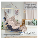 Hanging Hammock Bdecoru | 2 Layer Fabric Swing Chair