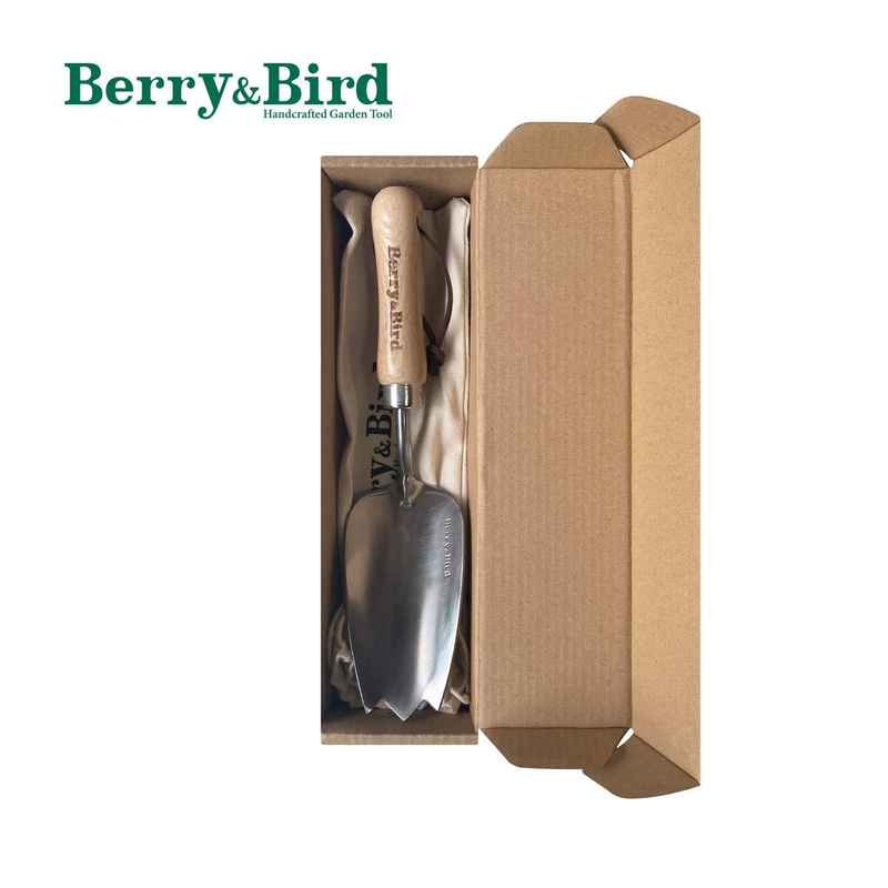 Berry&Bird Garden Hand Trowel | Heavy Duty Stainless Steel Small Flower Shovel