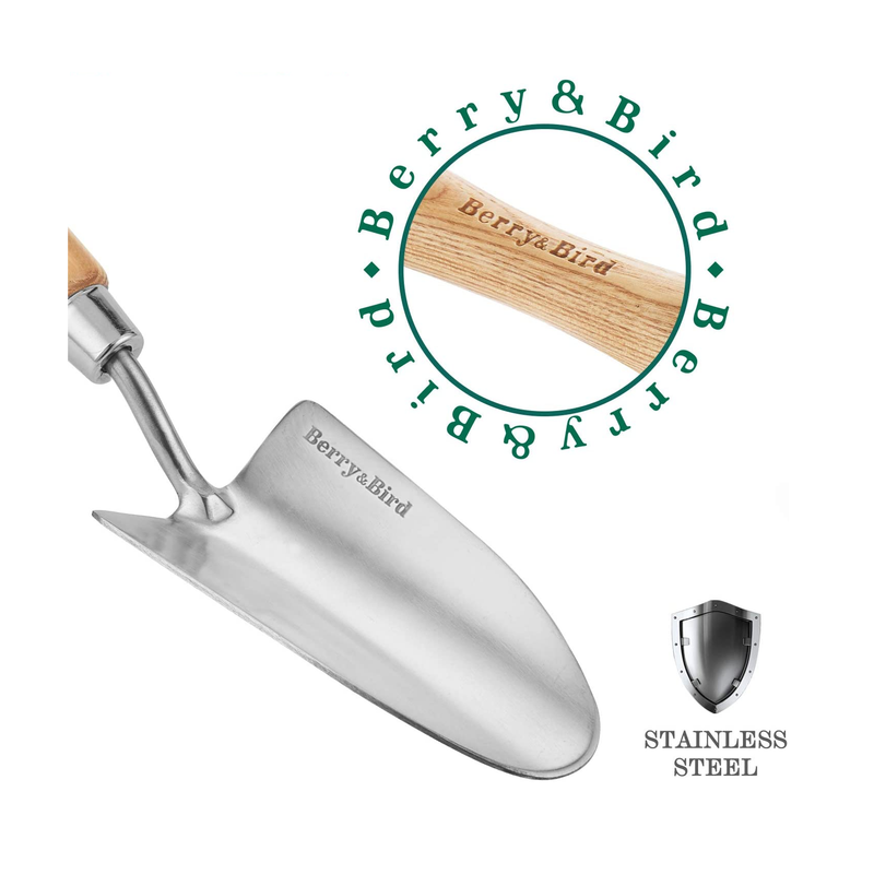 Berry&Bird Stainless Steel Trowel | Garden Small Flower Hand Shovel