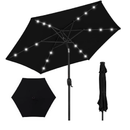 Best Choice Products 7.5ft Outdoor Solar Market  Umbrella for Deck Pool w/Tilt Crank LED Lights