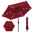 Best Choice Products 7.5ft Outdoor Solar Market  Umbrella for Deck Pool w/Tilt Crank LED Lights