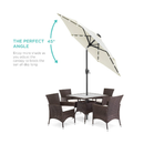 Best Choice Products 7.5ft Outdoor Solar Market  Umbrella for Deck Pool w/Tilt Crank LED Lights