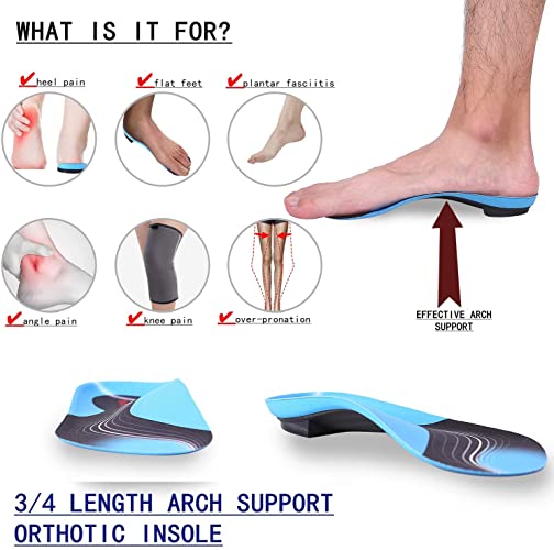 Bixirao | 3/4 Length Orthotic Inserts, Insoles, Arch Supports for Foot Pain