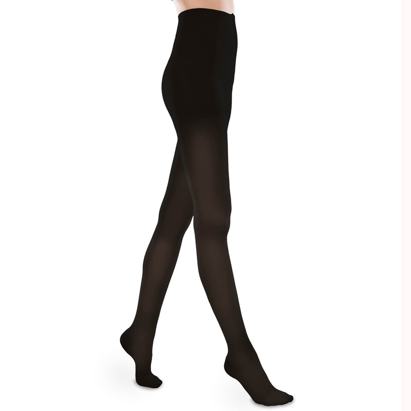 Sheer Ease By Therafirm Open Toe Pantyhose 20 - 30 MMHG Black Medium Short (