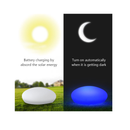 Blibly Solar Lights | for Garden Cobblestone Shaped Lamp Glowing Outdoor Decoration | White & RGB Lights | Waterproof Landscape Night Lights for Lawn/Patio/Pathway Color:White