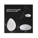 Blibly Solar Lights | for Garden Cobblestone Shaped Lamp Glowing Outdoor Decoration | White & RGB Lights | Waterproof Landscape Night Lights for Lawn/Patio/Pathway Color:White