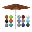 Blissun 9' Outdoor Aluminum Patio Umbrella Market Striped