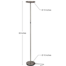 Brightech Sky LED Floor Lamp Super Bright Torchiere Floor Lamp
