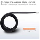 Buffway - Men's Belt Heavy Duty Italian Leather | Width 1.5" | Color Black