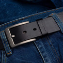 Buffway - Men's Belt Heavy Duty Italian Leather | Width 1.5" | Color Black