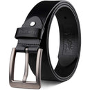 Buffway - Men's Belt Heavy Duty Italian Leather | Width 1.5" | Color Black