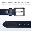 Buffway - Men's Belt Heavy Duty Italian Leather | Width 1.5" | Color Navy Blue