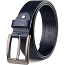 Buffway - Men's Belt Heavy Duty Italian Leather | Width 1.5" | Color Navy Blue