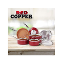 BulbHead Red Copper 10 PC Copper Infused Ceramic Non Sick Cookware Set