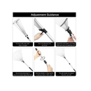 Buyplus Adjustable Garden Leaf Rake| 24-Inch to 63-Inch Telescoping Metal | Folding Extendable for Lawn| Flower Beds and Roof