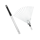 Buyplus Adjustable Garden Leaf Rake| 24-Inch to 63-Inch Telescoping Metal | Folding Extendable for Lawn| Flower Beds and Roof