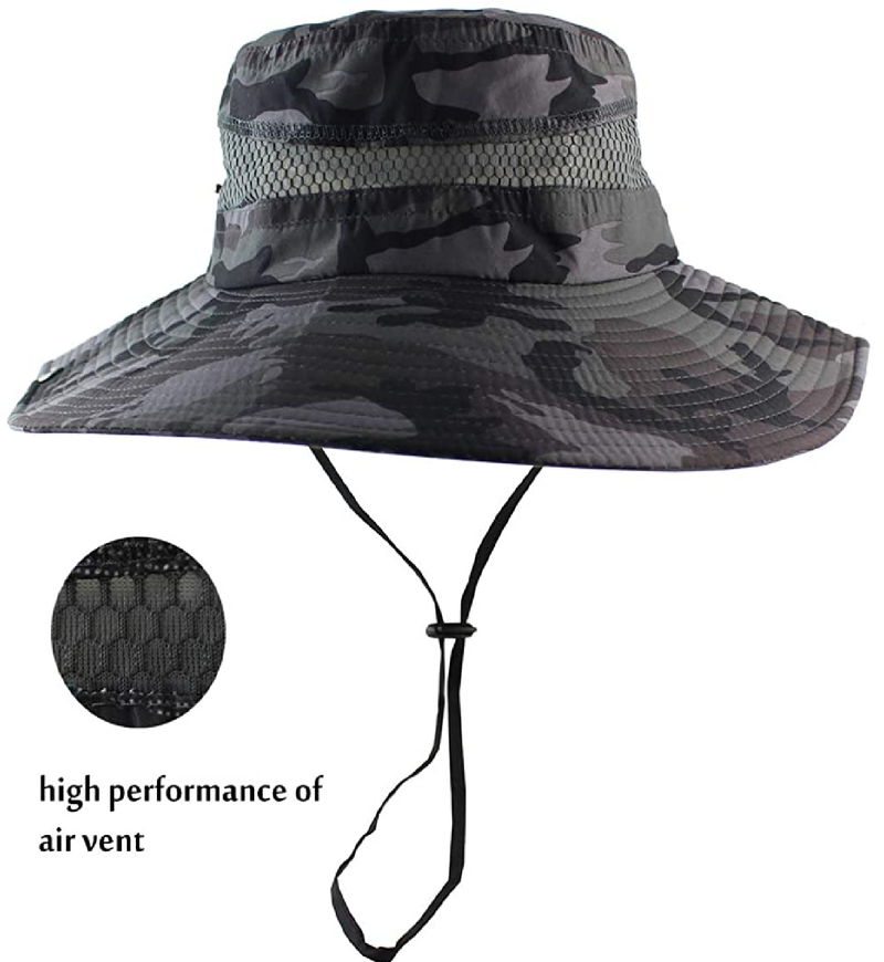 CAMOLAND Breathable Wide Brim Boonie Hat Outdoor UPF 50+