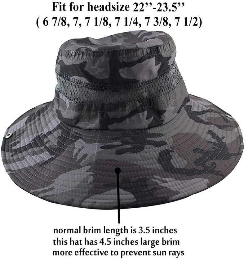 CAMOLAND Breathable Wide Brim Boonie Hat Outdoor UPF 50+