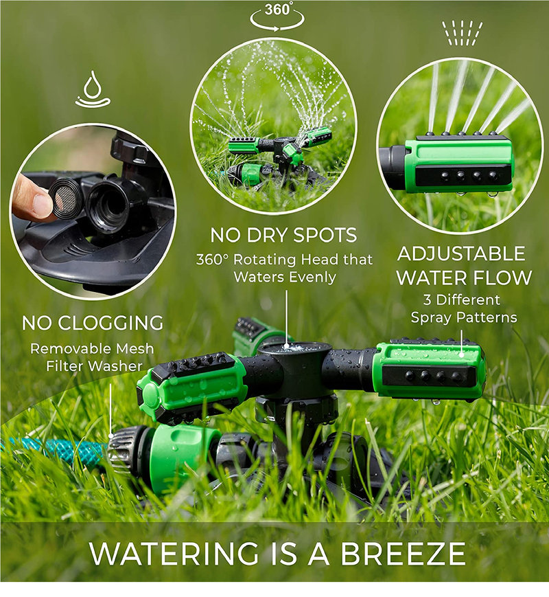 CARPATHEN 360 Rotating Garden Sprinkler | Automatic Lawn Sprinkler