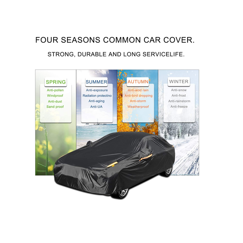COLOR RAIN TIME Full Car Covers for Sedan All Weather Waterproof Heavy Duty