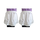 CRB Fashion Womens Retro Waist Apron with Pockets for Cooking Costume 2 PACK | Color White
