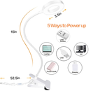 CUMKA | Clip-on Desk Lamp, 48-LED Desk Lamp with 3 Lighting Modes