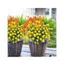 Camlinbo Artificial Flowers For Outdoor | Spring And Summer Decoration | UV Resistant Artificial Boston Fern| For The Home| Garden| Outside| Porch| Decoration| Hanging Pots (Mixed)
