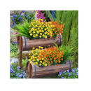 Camlinbo Artificial Flowers For Outdoor | Spring And Summer Decoration | UV Resistant Artificial Boston Fern| For The Home| Garden| Outside| Porch| Decoration| Hanging Pots (Mixed)