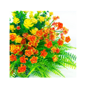 Camlinbo Artificial Flowers For Outdoor | Spring And Summer Decoration | UV Resistant Artificial Boston Fern| For The Home| Garden| Outside| Porch| Decoration| Hanging Pots (Mixed)