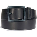 Carhartt Men's Signature Casual Belt | Bridle Leather Heat Creased Belt (Black With Matte Gunmetal Finish)