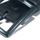 Carhartt Men's Signature Casual Belt | Bridle Leather Heat Creased Belt (Black With Matte Gunmetal Finish)