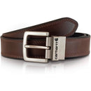 Carhartt Men's Signature Casual Belt | Brown/Black With Nickel Roller Finish