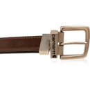 Carhartt Men's Signature Casual Belt | Brown/Black With Nickel Roller Finish
