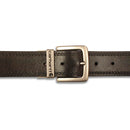 Carhartt Men's Signature Casual Belt | Brown/Black With Nickel Roller Finish