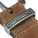 Carhartt Men's Signature Casual Belt | Jefferson Belt (Brown With Nickel Roller Finish)